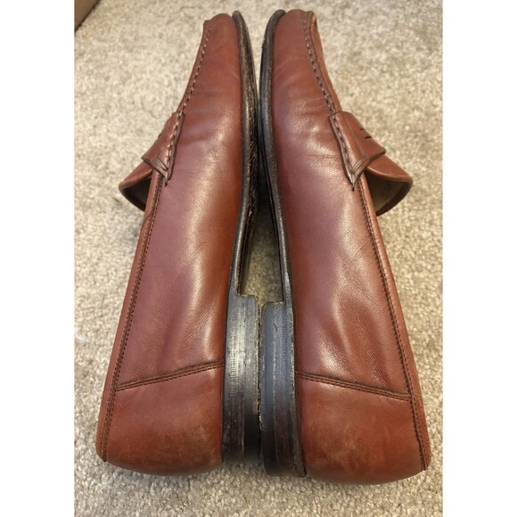 Santoni Men’s Brown Leather Penny Loafers US Size 9D Dress Shoes Made In Italy main image 14